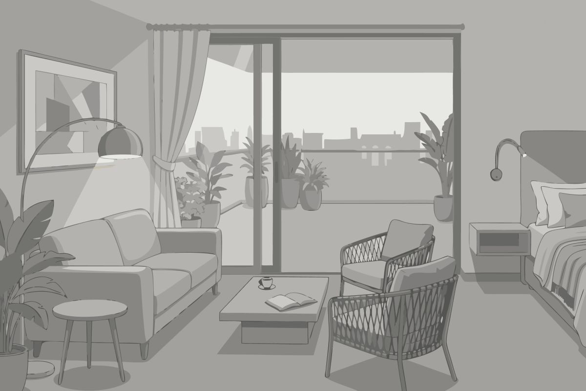 Habitación Doble Superior con vistas parciales al mar